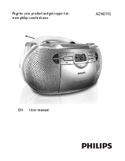 Philips AZ1027/12 CD Soundmachine User Manual