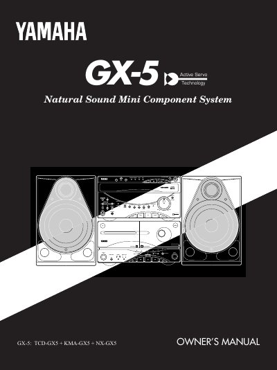 Yamaha GX-5 Natural Sound Mini Component System Owner's Manual - cover page