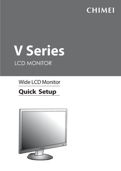 Chimei V Series LCD Monitor Quick Start Guide - cover page