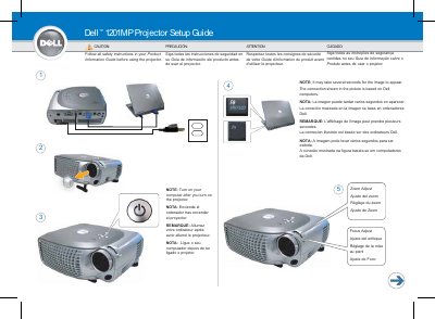 Dell 1201MP Projector Setup Guide - cover page