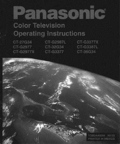 Panasonic CT-27G34/CT-G2977/CT-G2977X/CT-G2987L/CT-32G34/CT-G3377/CT-G3377X/CT-G3387L/CT-36G34 Manual - cover page