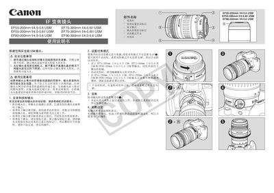 Canon EF55-200mm f/4.5-5.6 USM User Manual - cover page