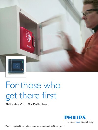 Philips HeartStart FRx Defibrillator User Manual - cover page