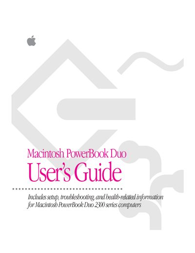 Apple PowerBook Duo 2300 Series User's Guide - cover page