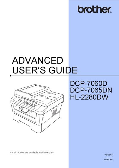 brother DCO-7060D user manual - cover page