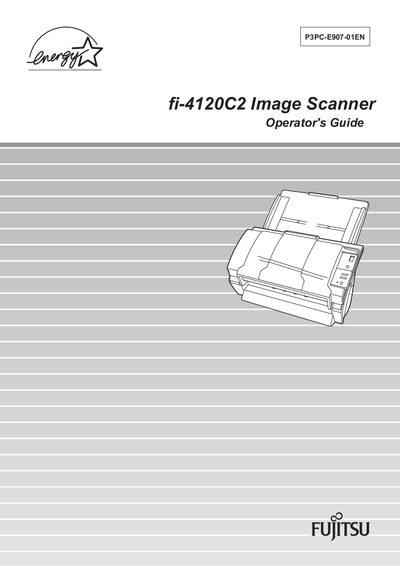 Fujitsu fi-4120C2 Image Scanner Operator's Guide - cover page