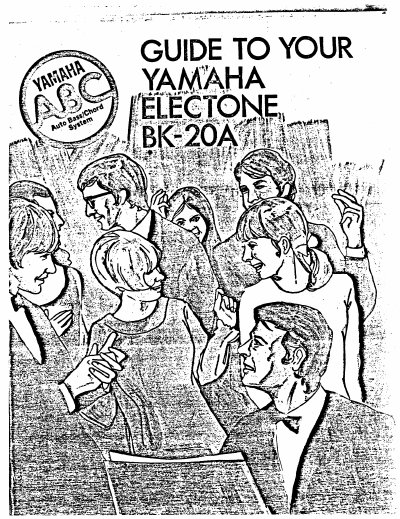 Yamaha BK-20A Electone User Manual