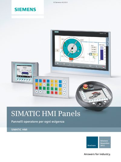 Siemens SIMATIC HMI Panels Brochure - cover page