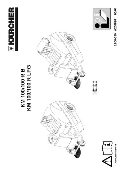Karcher KM 100/100 R LPG Operating Instructions