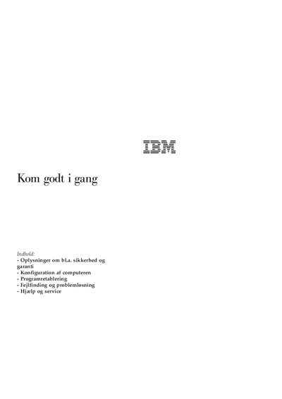 IBM Getting Started Guide - cover page