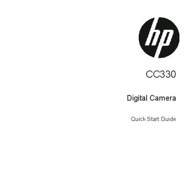 HP CC330 Digital Camera Quick Start Guide - cover page