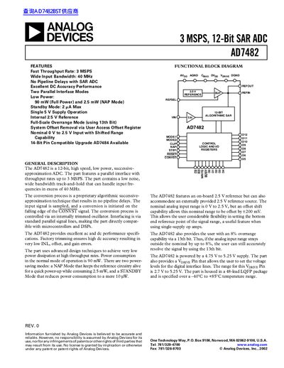 ANALOG DEVICES AD7482 handbook(1) - cover page
