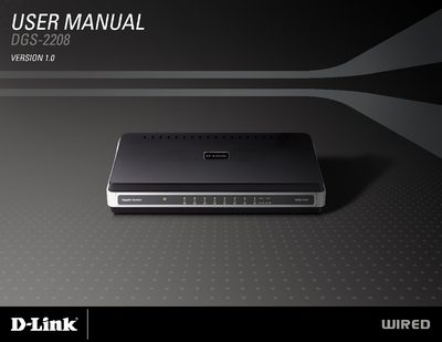 D-Link DGS-2208 User Manual - cover page
