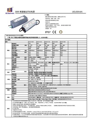 Philips UEL039-SXXXV/CYYY-Z1 LED Lamp Datasheet