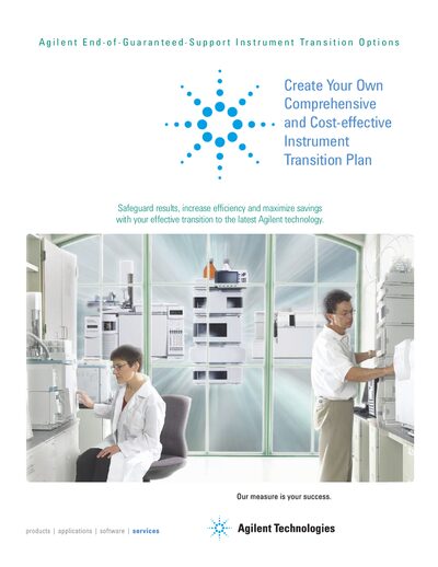 Agilent End-of-Guaranteed-Support Instrument Transition Options Brochure - cover page
