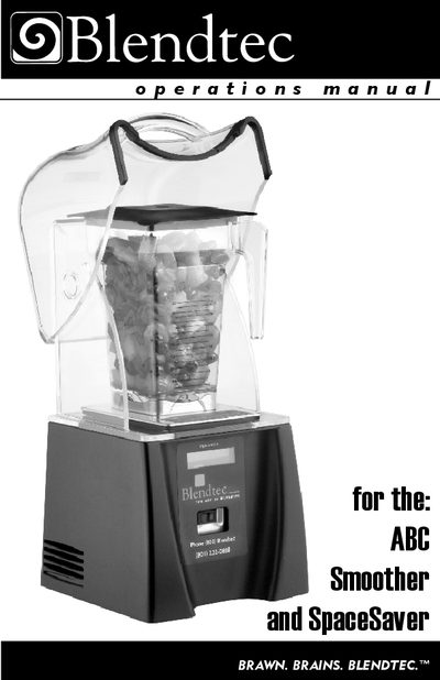 Blendtec ABC Smoother SpaceSaver User Manual - cover page