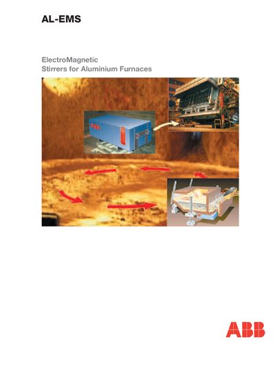 ABB AL-EMS Electromagnetic Stirrer for Aluminium Furnaces Product Leaflet - cover page