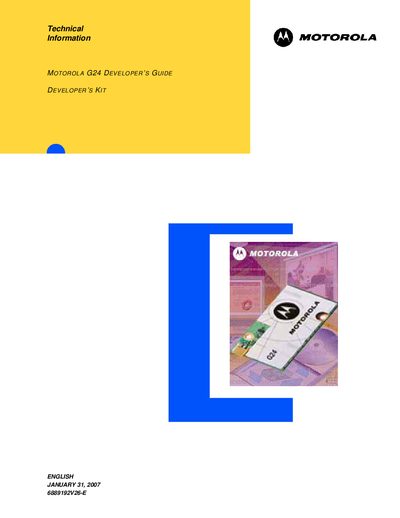 Motorola G24 Developer Guide - cover page