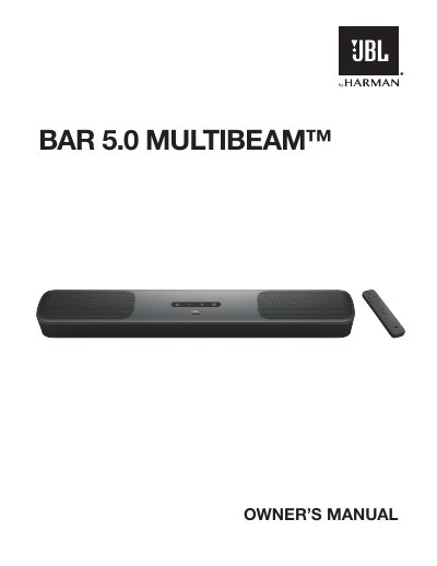 JBL BAR 5.0 MULTIBEAM Soundbar Owner's Manual