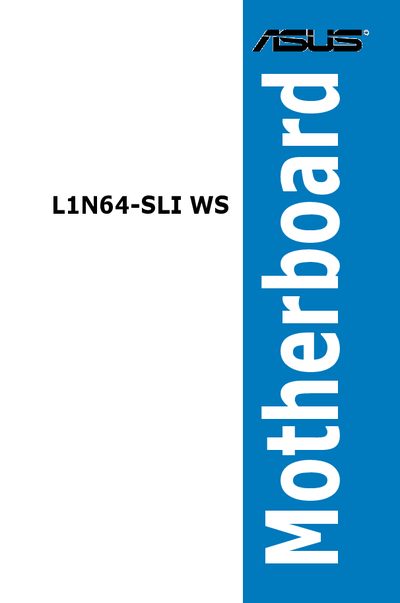 ASUS L1N64-SLI WS User Manual - cover page
