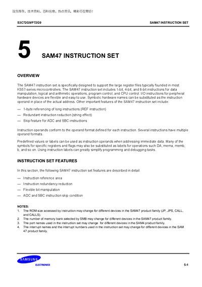 Samsung S3C72G9/P72G9 Programming Manual - cover page