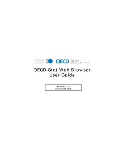 OECD Stat Web Browser User Guide