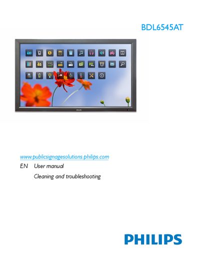 Philips BDL6545AT Display User Manual - cover page