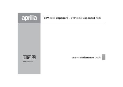 Aprilia ETV mille Caponord ABS Maintenance Manual - cover page
