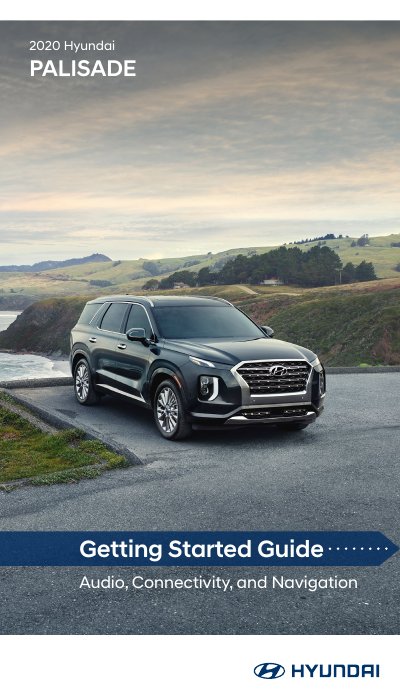 2020 Hyundai Palisade Audio Connectivity and Navigation Getting Started Guide - cover page
