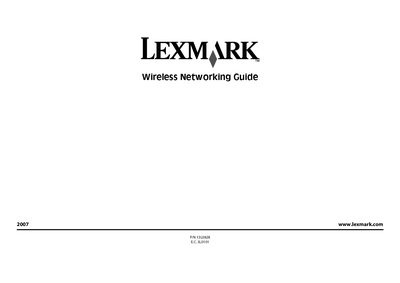 Lexmark Wireless Networking Guide - cover page