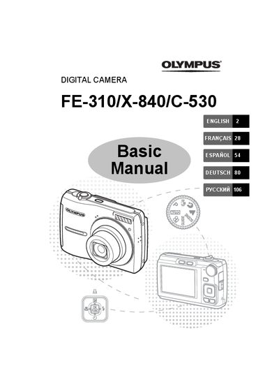 Olympus FE-310/X-840/C-530 Digital Camera Basic Manual