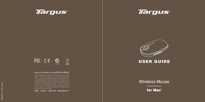 Targus AMW43AP Wireless Mouse User Manual - cover page