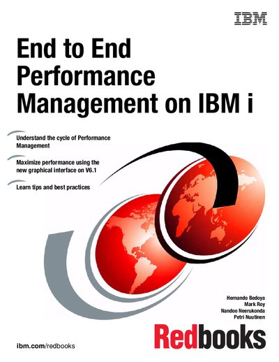 IBM i End-to-End Performance Management User Guide - cover page