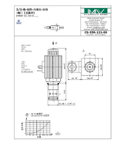 IMAV EMDV-12-04-0 Hydraulic Valve Manual - cover page