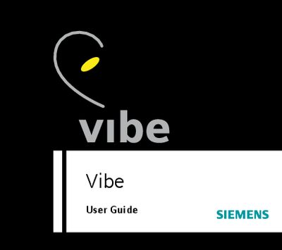 Siemens Vibe Hearing Instrument User Guide - cover page