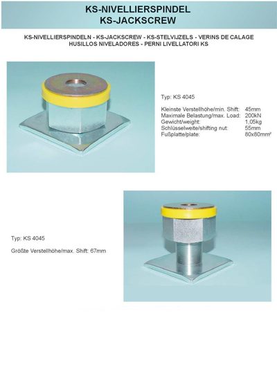 KS MONTAGETECHNIK KS 4045 technology data - cover page