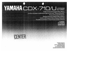 Yamaha CDX-710/U Compact Disc Player Owner's Manual - cover page