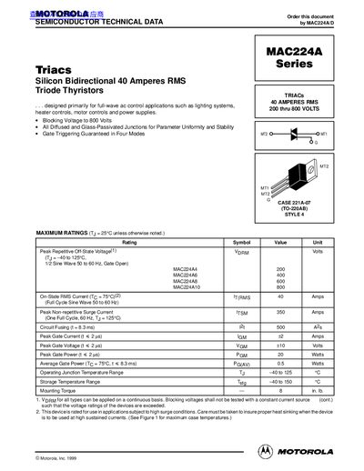 MOTOROLA MAC24A Series handbook