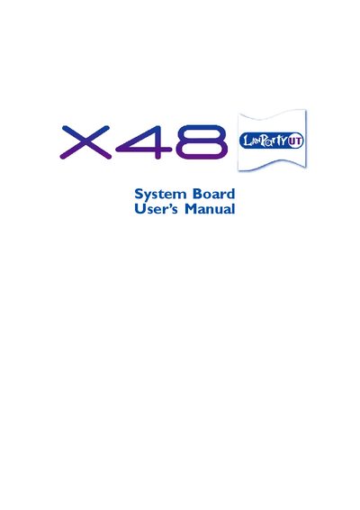 VIA X48 Motherboard User Manual - cover page