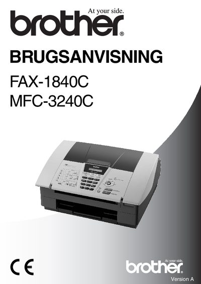 Brother FAX-1840C / MFC-3240C User Manual - cover page