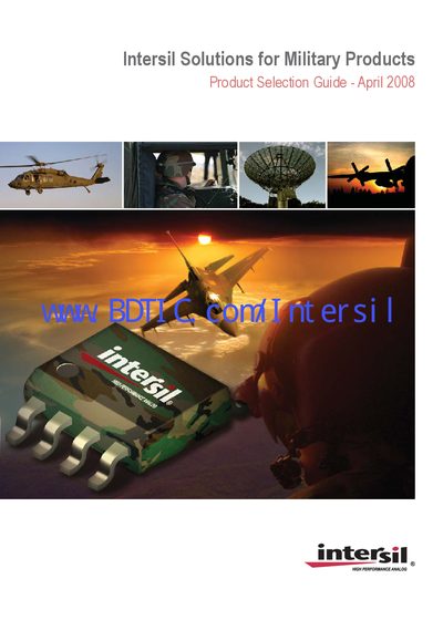 Intersil Product Selection Guide for Military Products - cover page
