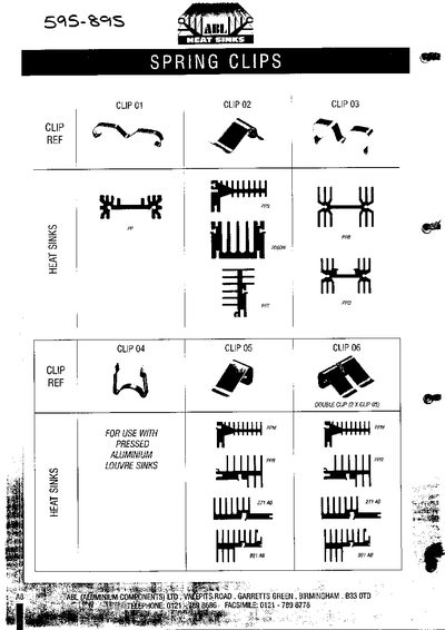ABL HEATSINKS CLIP 01 CLIP 02 CLIP 03 - cover page