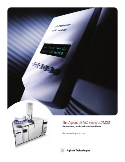 Agilent 5975C Series GC/MSD Performance Brochure - cover page