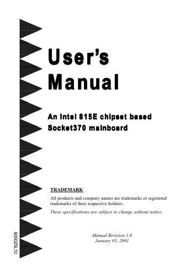An Intel 815E chipset based Socket370 mainboard user manual(1)