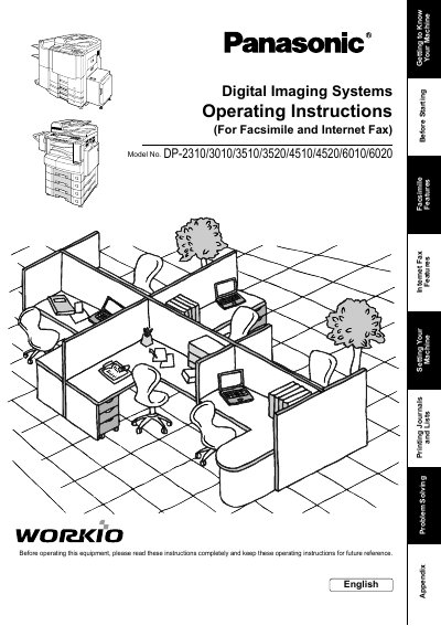 Panasonic DP-2310/3010/3510/3520/4510/4520/6010/6020 Digital Imaging Systems Operating Instructions