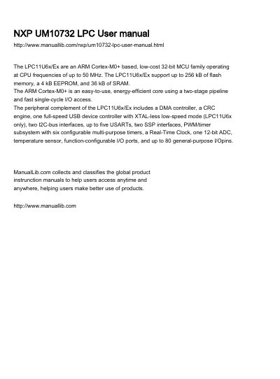 NXP UM10732 LPC User
