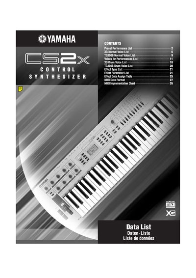 YAMAHA CS2X Manual(1) - cover page