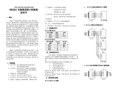DK251 Optical Isolation Interface Converter User Manual - cover page
