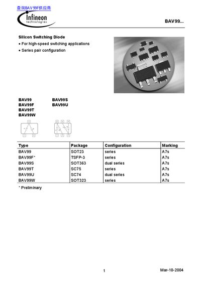 Infineon BA99... DATA SHEET