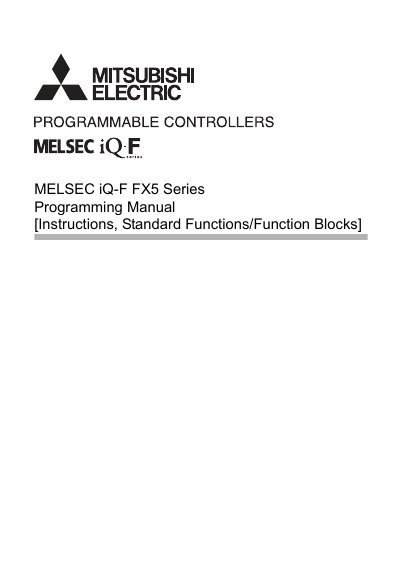 Mitsubishi Electric FX5 Series Programming Manual - cover page